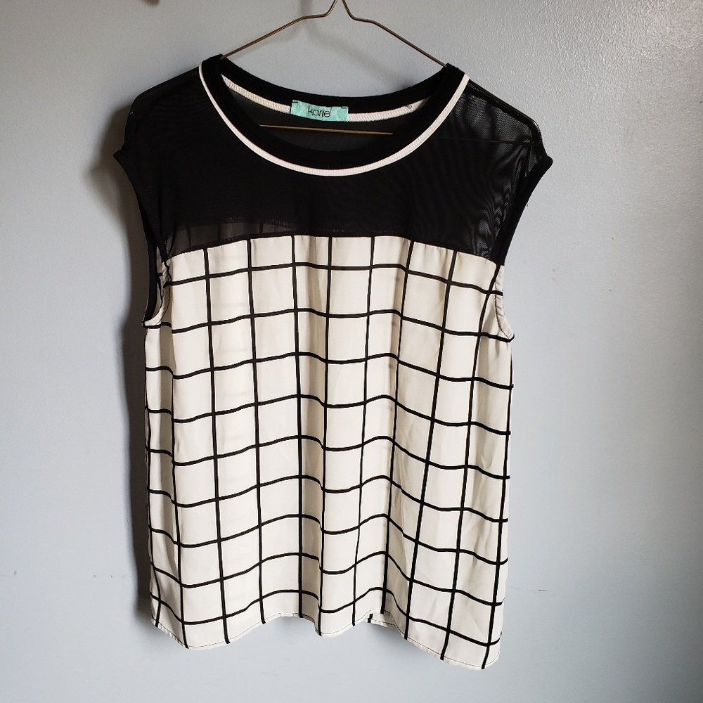 Karlie plaid blouse